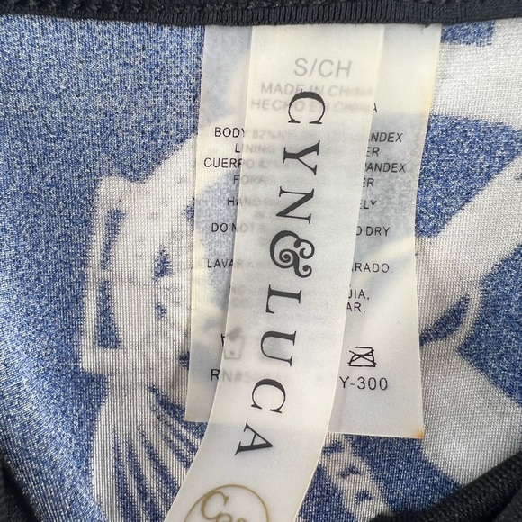 CYN & LUCA BLACK HAMPTON PADDED BRA SWIM TANKINI - Picture 5 of 7